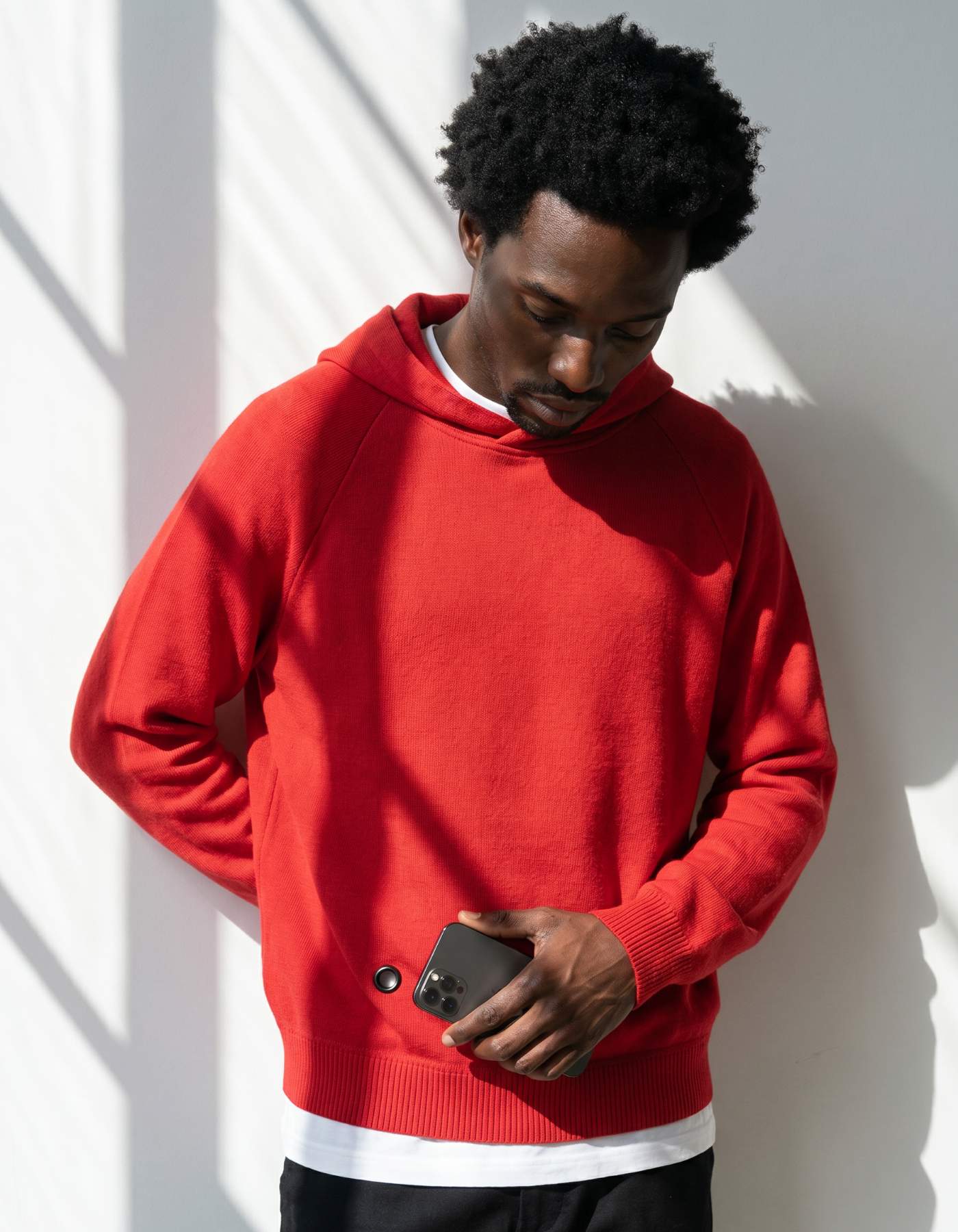The Connected Dot — model wearing Sheep Inc. knitwear