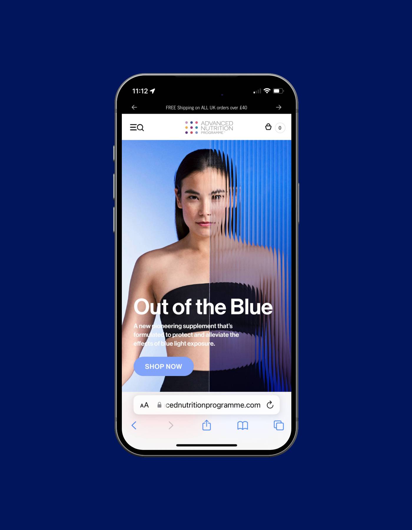 Skin Blue Filter — homepage, mobile